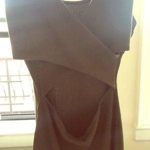 Hunter green bodycon ribbed dress